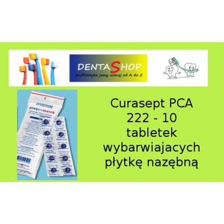 Curasept PCA 222 - 10 tabletek wybarwiajacych płytkę nazębną 