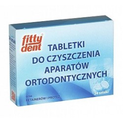 Fittydent, tabletki do czyszczenia aparatów ortodontycznych, 24 sztuk