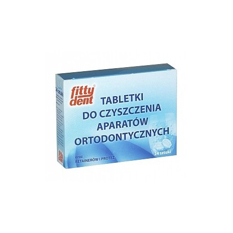Fittydent, tabletki do czyszczenia aparatów ortodontycznych, 24 sztuk