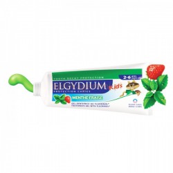 ELGYDIUM Kids - Pasta do zębów mlecznych w żelu, dla dzieci 2-6 lat o smaku miętowo-truskawkowym 