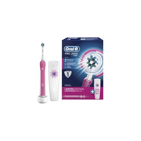 Braun Oral B PRO 2500 Pink - Elektryczna szczoteczka do zębów D20.513.2MX 