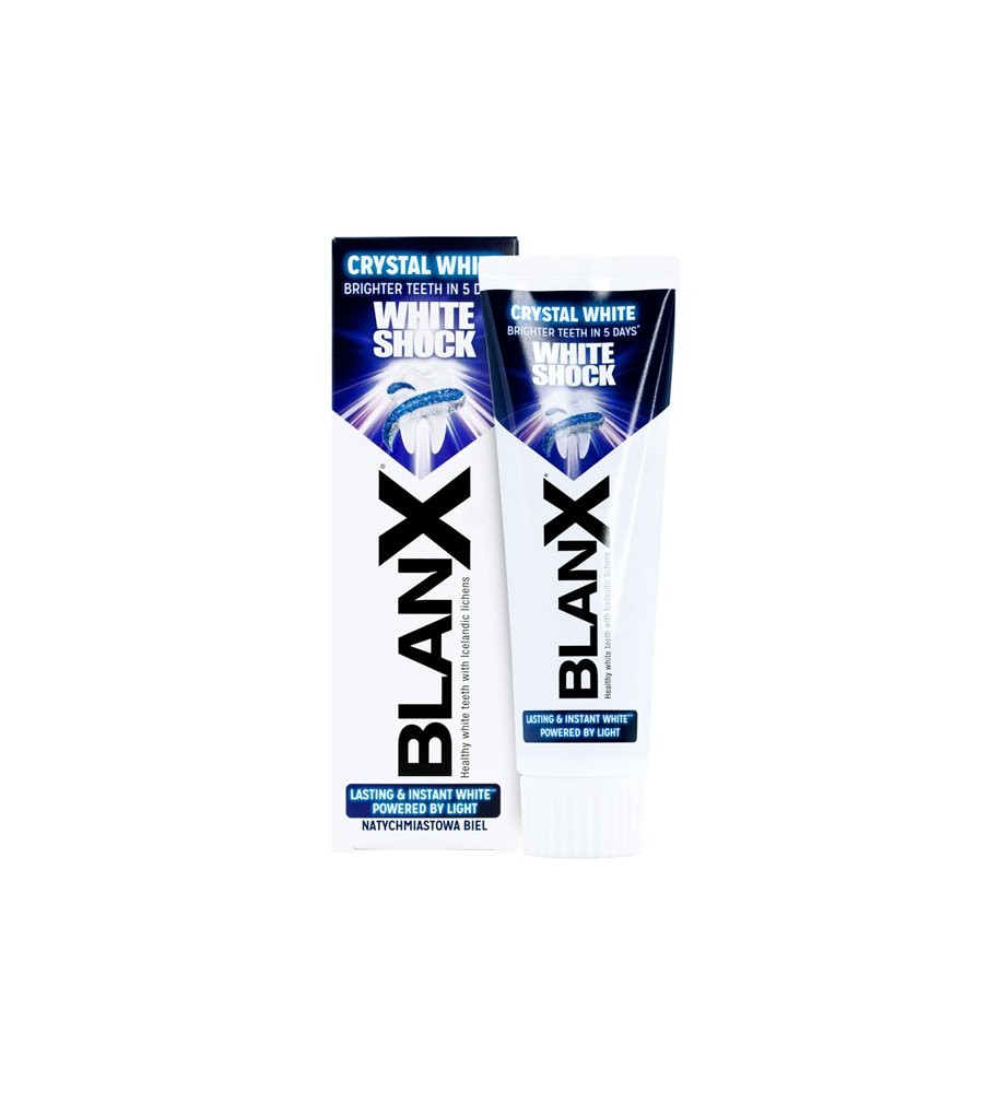 BLANX White Shock Deep Blue (Natychmiastowa Biel) - Pasta intensywnie wybielająca zęby 75ml