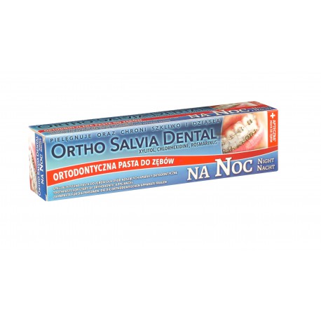 Ortho Salvia Night - Pasta na noc dla osób noszących aparaty ortodontyczne 75 ml
